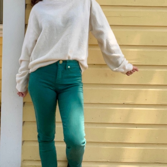 Lilly Pulitzer Mid-Rise Skinny Jeans Green Like New - Picture 1 of 6